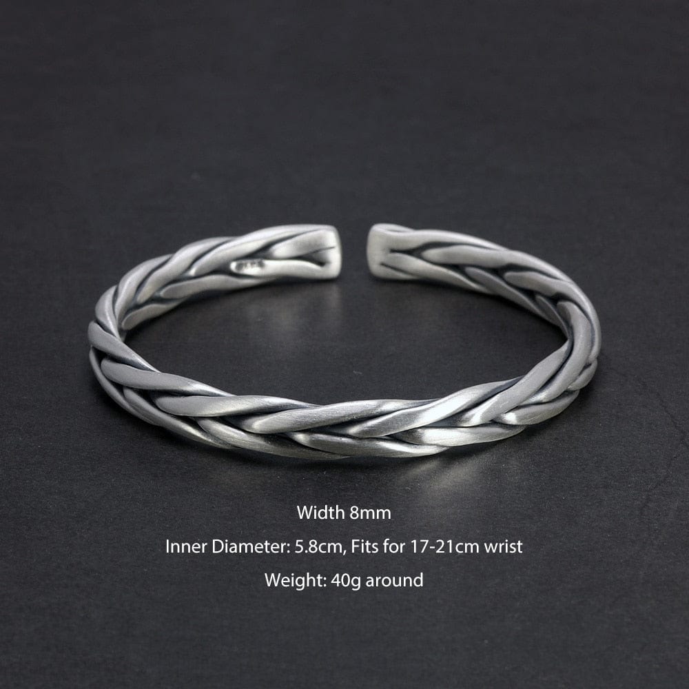 Hand Stamped Viking Arm Ring in Sterling Silver – Valhallas silver